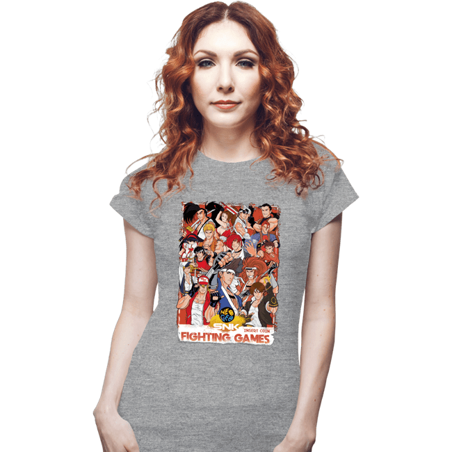 Daily_Deal_Shirts Fitted Shirts, Woman / Small / Sports Grey SNK Fight