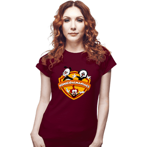 Shirts Fitted Shirts, Woman / Small / Maroon Homicidalmaniacs