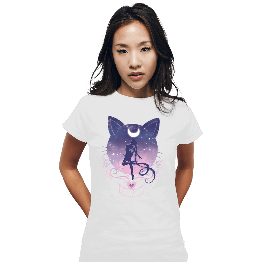 Shirts Fitted Shirts, Woman / Small / White Fight Like A Girl Moon