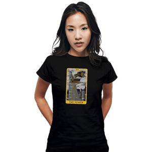 Shirts Fitted Shirts, Woman / Small / Black Tarot The Tower