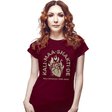 Load image into Gallery viewer, Shirts Fitted Shirts, Woman / Small / Maroon Kali Maa
