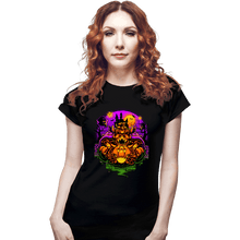 Load image into Gallery viewer, Daily_Deal_Shirts Fitted Shirts, Woman / Small / Black Happy Bowserween
