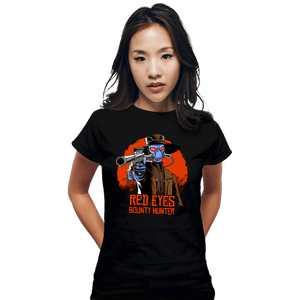 Daily_Deal_Shirts Fitted Shirts, Woman / Small / Black Red Eyes Bounty Hunter