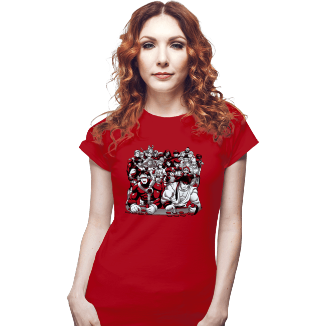 Secret_Shirts Fitted Shirts, Woman / Small / Red Old Friends