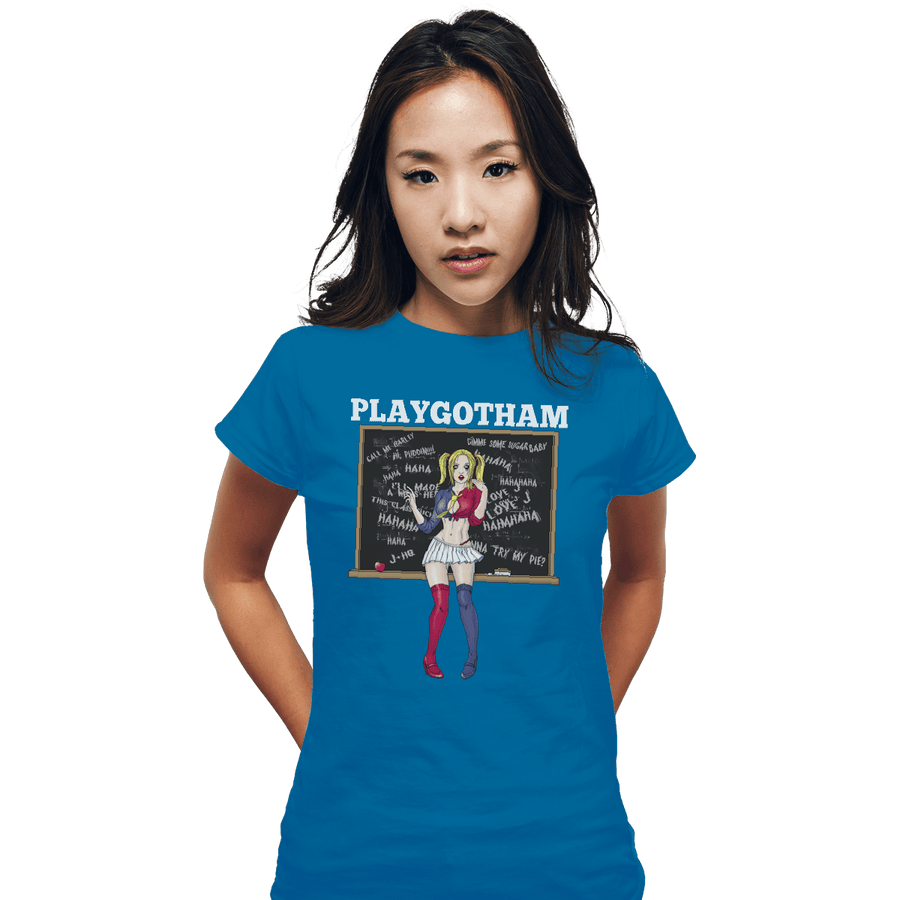 Shirts Fitted Shirts, Woman / Small / Sapphire Playgotham Harley