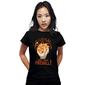 Secret_Shirts Fitted Shirts, Woman / Small / Black I Cast Fireball!