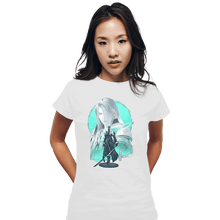 Load image into Gallery viewer, Daily_Deal_Shirts Fitted Shirts, Woman / Small / White Silver-Haired SOLDIER
