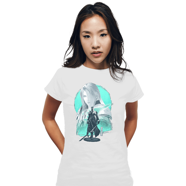 Daily_Deal_Shirts Fitted Shirts, Woman / Small / White Silver-Haired SOLDIER