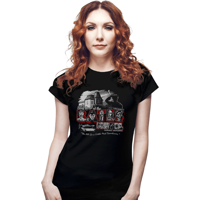 Daily_Deal_Shirts Fitted Shirts, Woman / Small / Black Stay At The Bates Motel