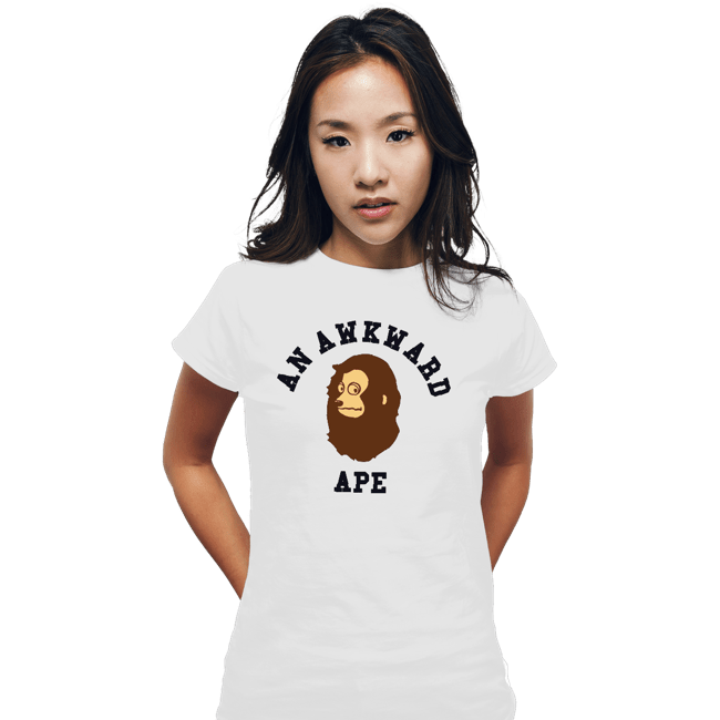Daily_Deal_Shirts Fitted Shirts, Woman / Small / White An Awkward Ape