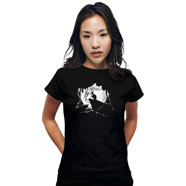 Daily_Deal_Shirts Fitted Shirts, Woman / Small / Black Moonlight Cave