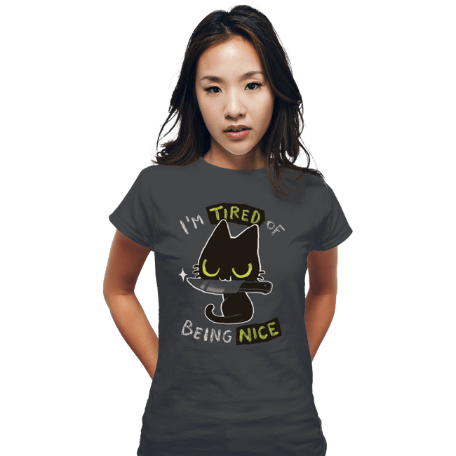 Shirts Fitted Shirts, Woman / Small / Charcoal Tired Of Being Nice
