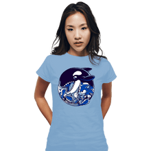 Load image into Gallery viewer, Secret_Shirts Fitted Shirts, Woman / Small / Powder Blue Orca Attack
