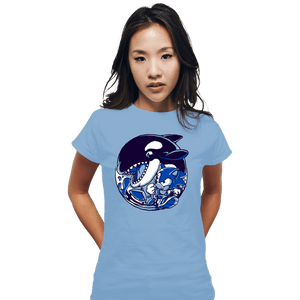 Secret_Shirts Fitted Shirts, Woman / Small / Powder Blue Orca Attack