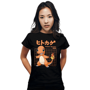 Sold_Out_Shirts Fitted Shirts, Woman / Small / Black Charmander X-Ray