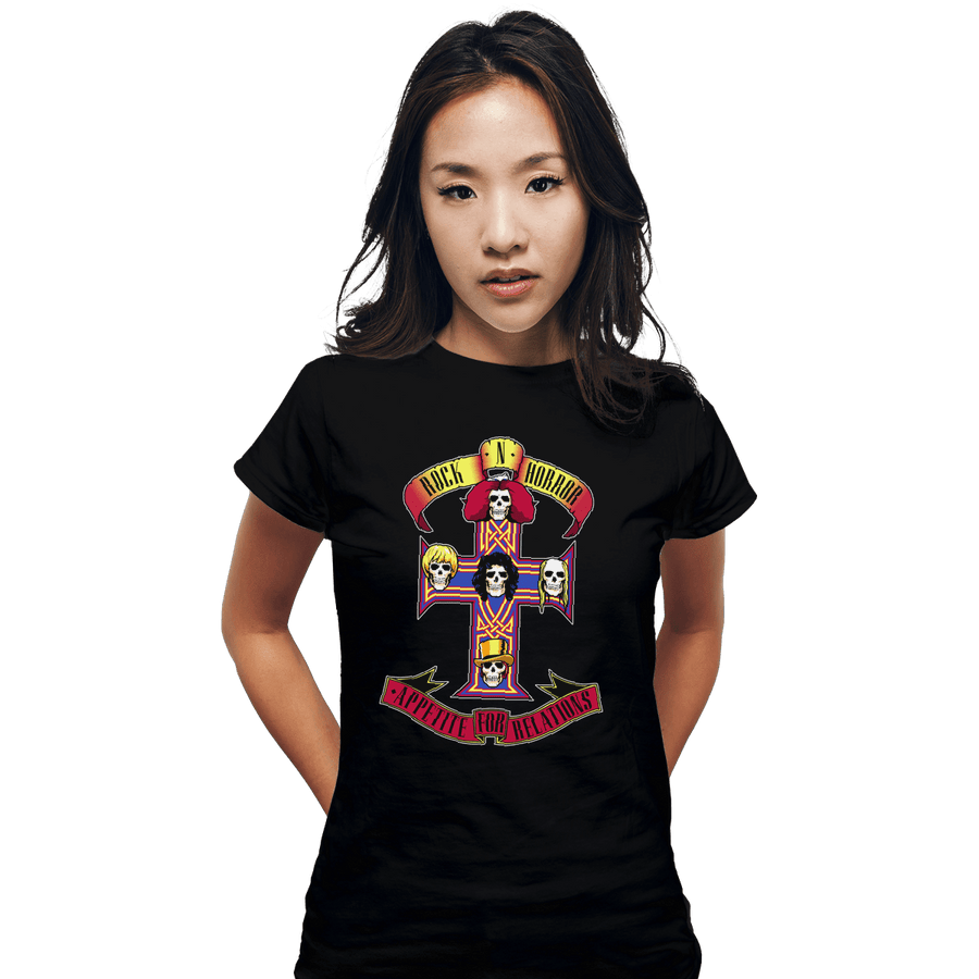 Shirts Fitted Shirts, Woman / Small / Black Rock N Horror