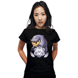 Daily_Deal_Shirts Fitted Shirts, Woman / Small / Black Owlbear Dice
