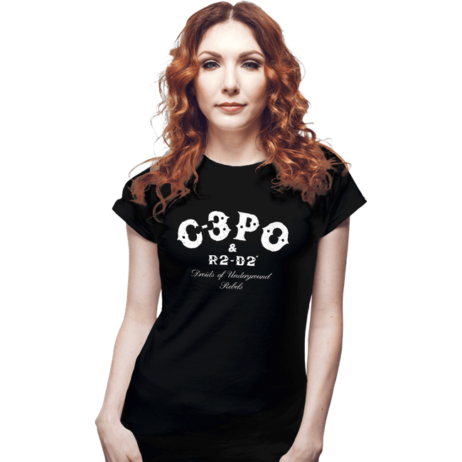 Daily_Deal_Shirts Fitted Shirts, Woman / Small / Black Galactic Punks