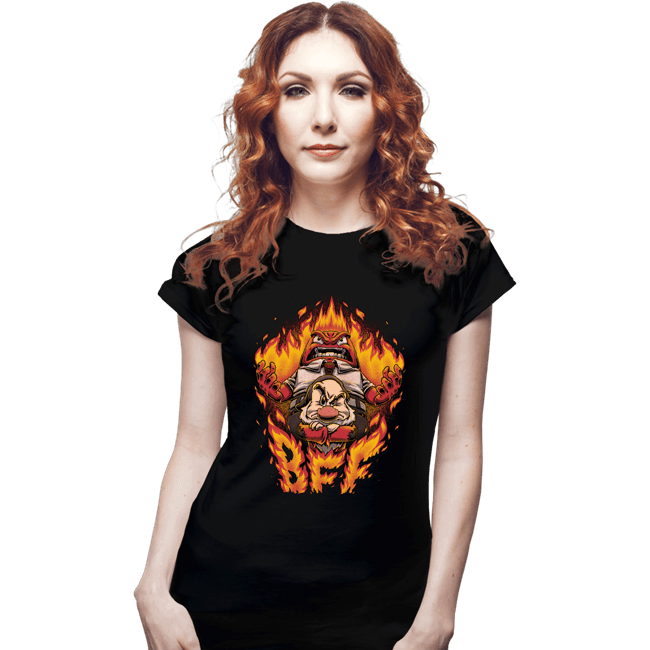Daily_Deal_Shirts Fitted Shirts, Woman / Small / Black Angry Friends