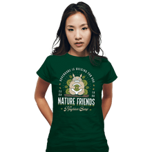 Load image into Gallery viewer, Secret_Shirts Fitted Shirts, Woman / Small / Irish Green Nature Neighbor Camp
