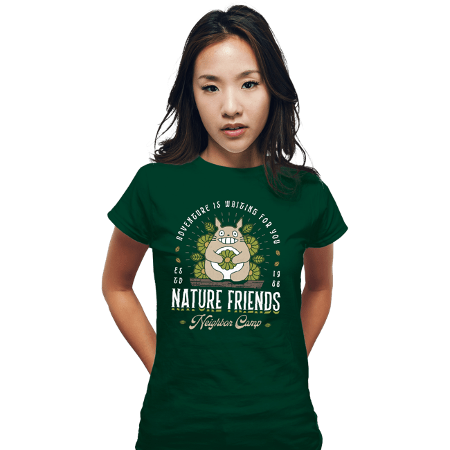 Secret_Shirts Fitted Shirts, Woman / Small / Irish Green Nature Neighbor Camp