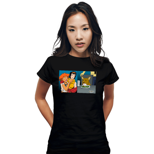Secret_Shirts Fitted Shirts, Woman / Small / Black Women Yelling At Data Dog