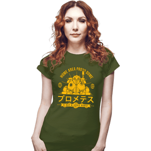 Secret_Shirts Fitted Shirts, Woman / Small / Military Green Proto Dome Robo
