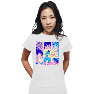 Shirts Fitted Shirts, Woman / Small / White Saiyan Colors