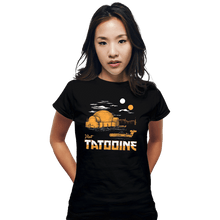 Load image into Gallery viewer, Shirts Fitted Shirts, Woman / Small / Black Vintage Visit Tatooine
