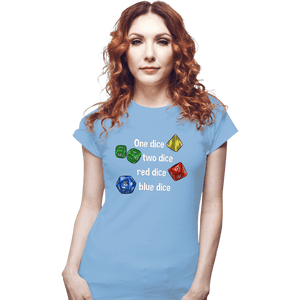 Secret_Shirts Fitted Shirts, Woman / Small / Powder Blue Seuss Dice