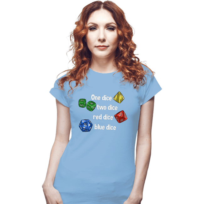 Secret_Shirts Fitted Shirts, Woman / Small / Powder Blue Seuss Dice