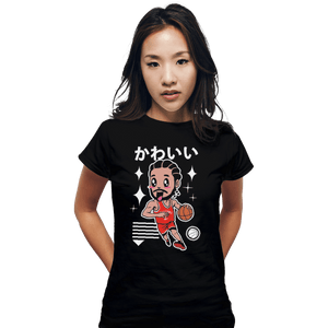 Shirts Fitted Shirts, Woman / Small / Black Kawaii Leonard
