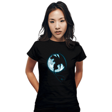 Load image into Gallery viewer, Shirts Fitted Shirts, Woman / Small / Black Moonlight Dragon Rider
