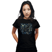 Load image into Gallery viewer, Secret_Shirts Fitted Shirts, Woman / Small / Black Starry Predator

