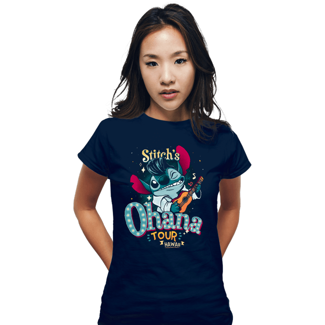 Daily_Deal_Shirts Fitted Shirts, Woman / Small / Navy Ohana Tour