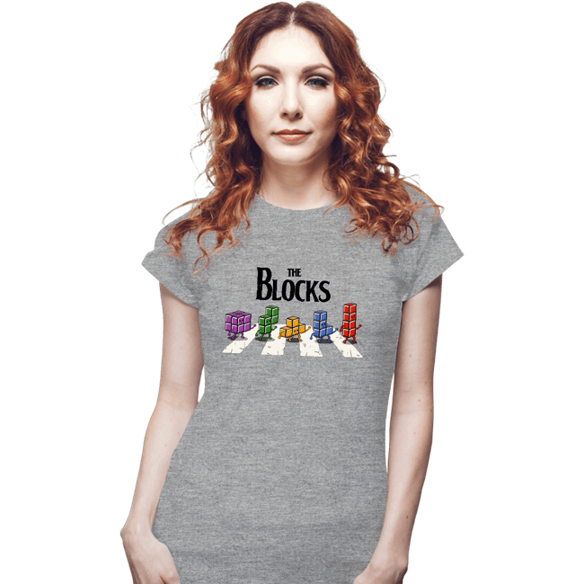 Last_Chance_Shirts Fitted Shirts, Woman / Small / Sports Grey The Blocks