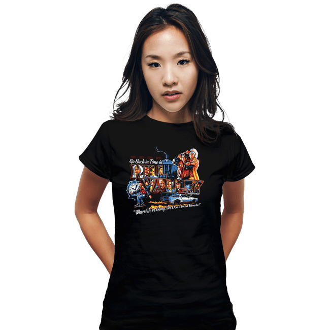 Shirts Fitted Shirts, Woman / Small / Black Go Back In Time In Hill Valley