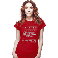 Load image into Gallery viewer, Daily_Deal_Shirts Fitted Shirts, Woman / Small / Red Email Meeting Sweater
