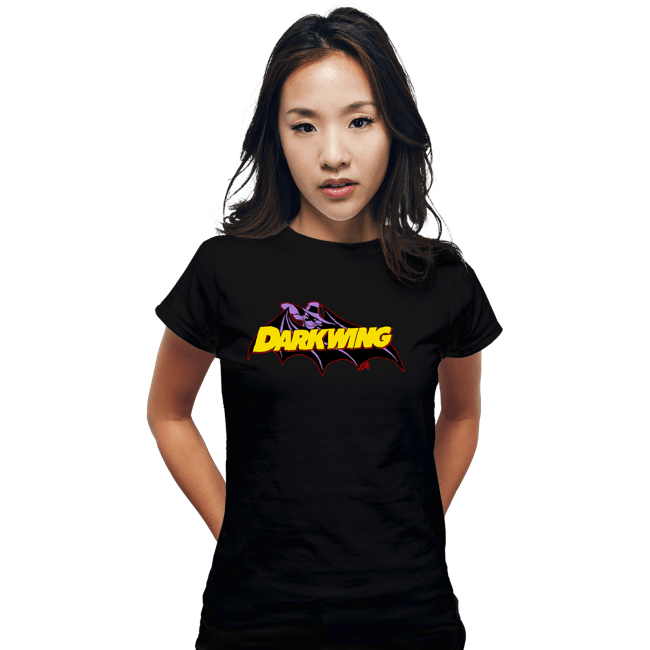 Daily_Deal_Shirts Fitted Shirts, Woman / Small / Black Darkwing Bat