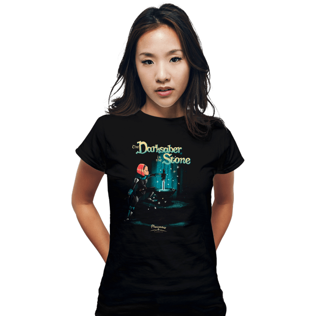 Daily_Deal_Shirts Fitted Shirts, Woman / Small / Black The Saber In The Stone