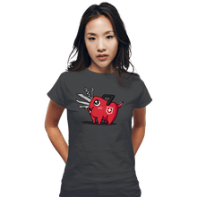 Load image into Gallery viewer, Daily_Deal_Shirts Fitted Shirts, Woman / Small / Charcoal Swiss Devil
