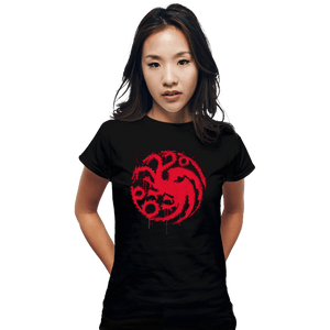 Secret_Shirts Fitted Shirts, Woman / Small / Black 3 Headed Dragon