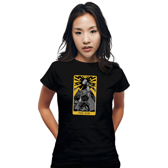 Shirts Fitted Shirts, Woman / Small / Black Tarot The Sun