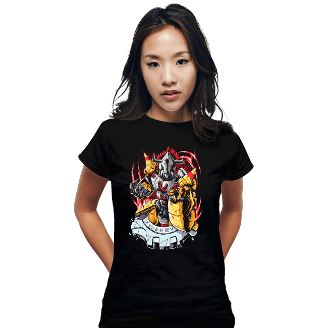Daily_Deal_Shirts Fitted Shirts, Woman / Small / Black Battle War Greymon