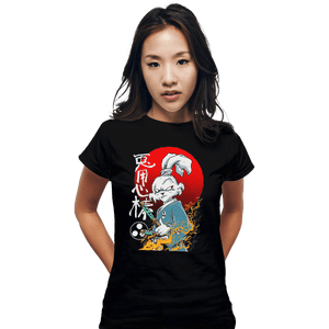 Shirts Fitted Shirts, Woman / Small / Black Fighter Rabbit