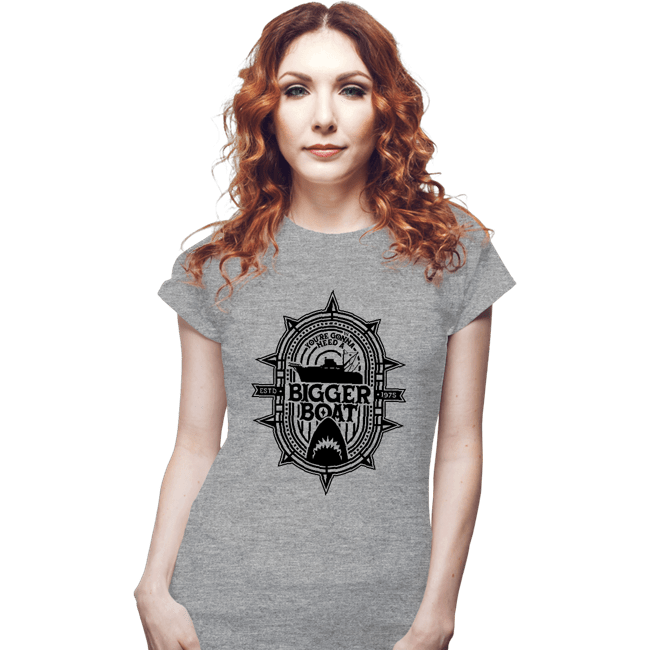 Secret_Shirts Fitted Shirts, Woman / Small / Sports Grey Bigger Boat