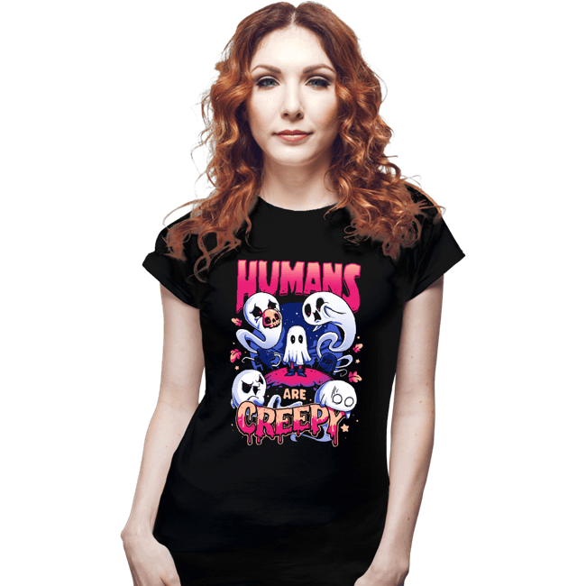 Daily_Deal_Shirts Fitted Shirts, Woman / Small / Black Ghost View Of Humanity