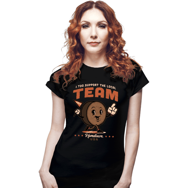 Daily_Deal_Shirts Fitted Shirts, Woman / Small / Black Local Hockey Fan