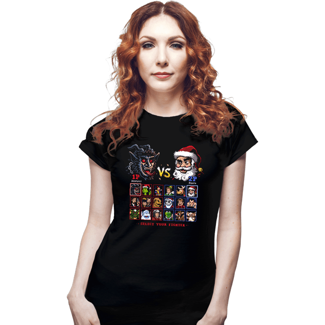 Daily_Deal_Shirts Fitted Shirts, Woman / Small / Black Battle For Christmas