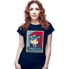 Load image into Gallery viewer, Shirts Fitted Shirts, Woman / Small / Navy Omlette Du Fromage
